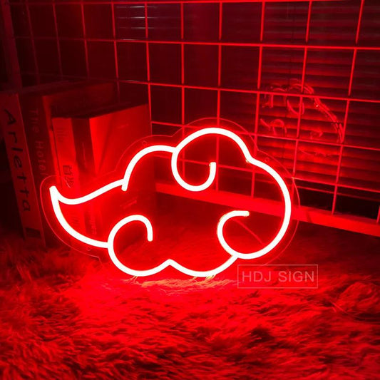 Red Cloud Logo Neon Sign Anime LED Neon Light Lamp Wall Decor Home Bedroom Gaming Room Decoration Creative Gift Night Lights - NEOstore