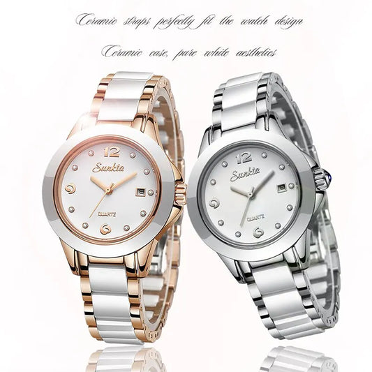 Fashion Women Watch Rose Gold Ladies Bracelet Watches Girl Reloj Mujer 2023 New Creative Watch Waterproof Date Clock Woman